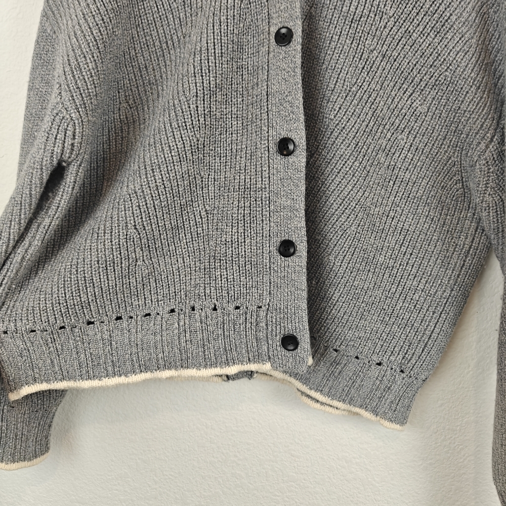 Proenza Schouler White Label Double V Neck Wool Cardigan Sz LG Women's - Picture 9 of 16